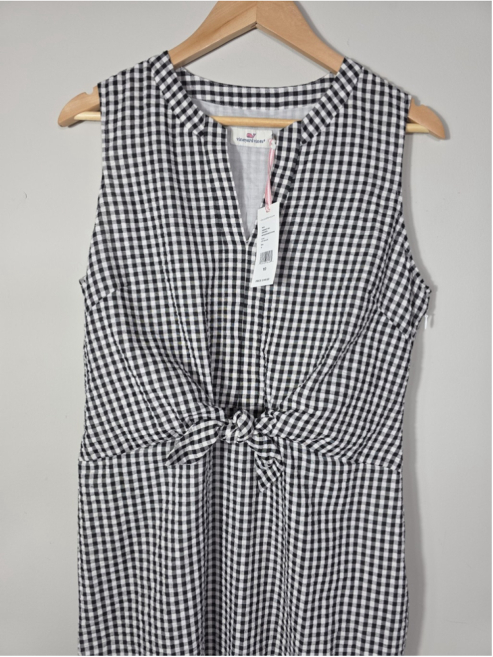 Vineyard Vines Gingham Seersucker Dress 10 Preppy Coastal Romantic NWT $148 - Picture 5 of 15